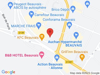 Plan Google Stage recuperation de points à Beauvais proche de Gournay-en-Bray