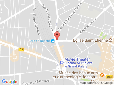 Plan Google Stage recuperation de points à Roanne proche de Paray-le-Monial