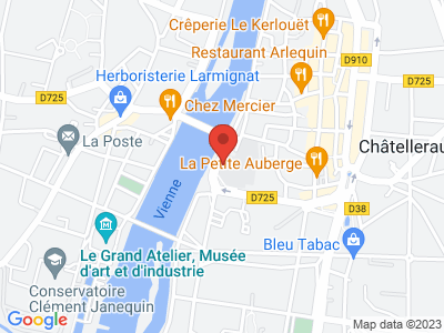 Plan Google Stage recuperation de points à Châtellerault proche de Chauvigny