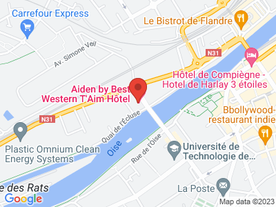 Plan Google Stage recuperation de points à Margny-lès-Compiègne proche de Roye