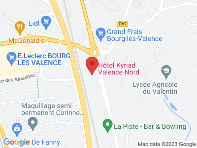 Plan Google Stage recuperation de points à Bourg-lès-Valence proche de Valence