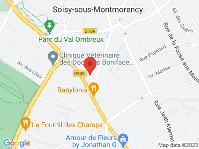 Plan Google Stage recuperation de points à Soisy-sous-Montmorency proche de Franconville