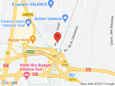 Plan Google Stage recuperation de points à Valence proche de Romans-sur-Isère