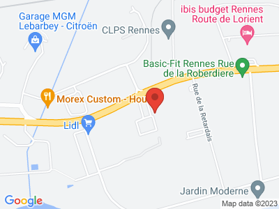 Plan Google Stage recuperation de points à Rennes proche de Saint-Jacques-de-la-Lande