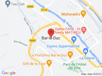 Plan Google Stage recuperation de points à Bar-le-Duc proche de Commercy