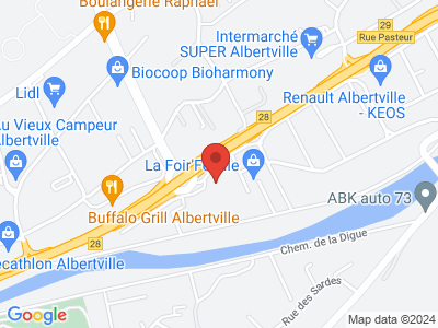 Plan Google Stage recuperation de points à Albertville proche de Le Fayet