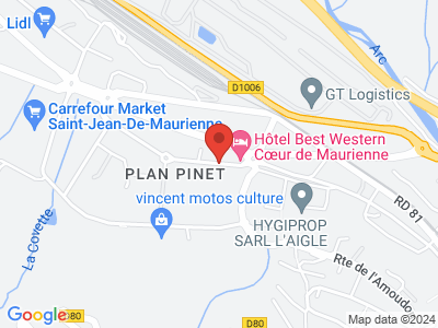 Plan Google Stage recuperation de points à Saint-Jean-de-Maurienne proche de Briançon
