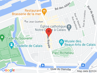 Plan Google Stage recuperation de points à Calais proche de Boulogne-sur-Mer