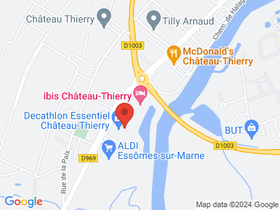 Plan Google Stage recuperation de points à Essômes-sur-Marne proche de Château-Thierry
