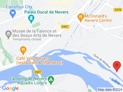 Plan Google Stage recuperation de points à Nevers proche de Varennes-Vauzelles