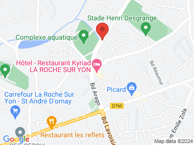 Plan Google Stage recuperation de points à La Roche-sur-Yon proche de Fougeré