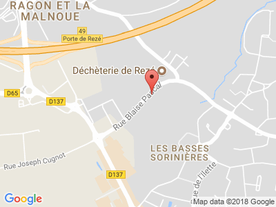 Plan Google Stage recuperation de points à Rezé proche de Boufféré