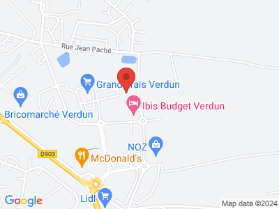 Plan Google Stage recuperation de points à Verdun proche de Charleville-Mézières
