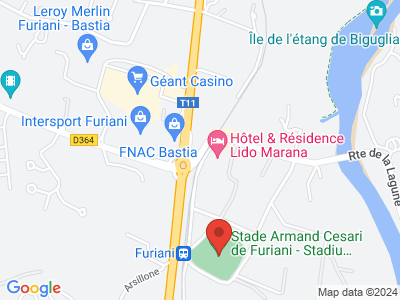 Plan Google Stage recuperation de points à Furiani proche de Île-Rousse