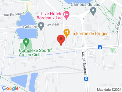 Plan Google Stage recuperation de points à Bruges proche de Saint-Laurent-Médoc