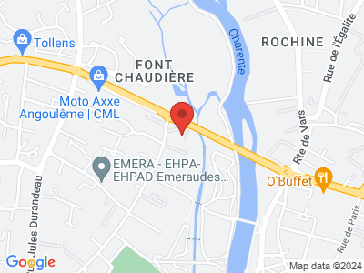 Plan Google Stage recuperation de points à Angoulême proche de La Couronne