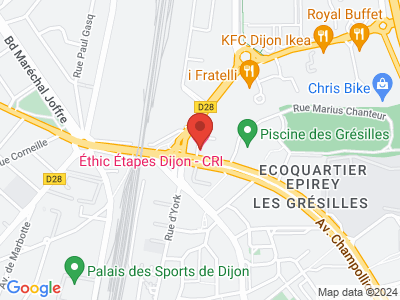 Plan Google Stage recuperation de points à Dijon proche de Gevrey-Chambertin