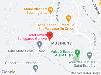 Plan Google Stage recuperation de points à Châtillon-en-Michaille proche de Musièges