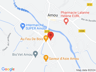 Plan Google Stage recuperation de points à Amou proche de Orthez