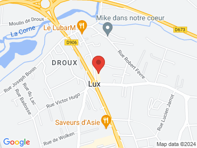 Plan Google Stage recuperation de points à Lux proche de Chalon-sur-Saône