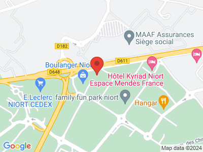 Plan Google Stage recuperation de points à Niort proche de La Crèche