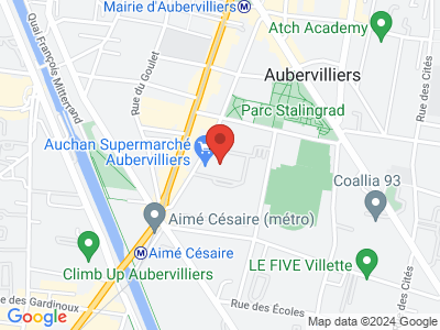 Plan Google Stage recuperation de points à Aubervilliers proche de Le Blanc-Mesnil