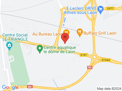 Plan Google Stage recuperation de points à Laon proche de Soissons