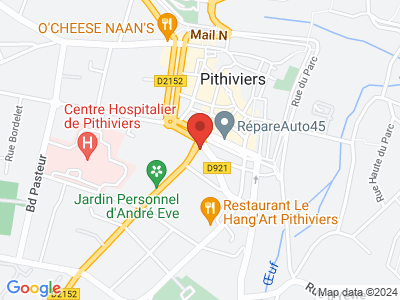 Plan Google Stage recuperation de points à Pithiviers proche de Étampes
