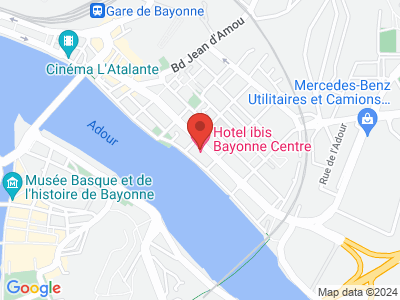 Plan Google Stage recuperation de points à Bayonne proche de Mouguerre