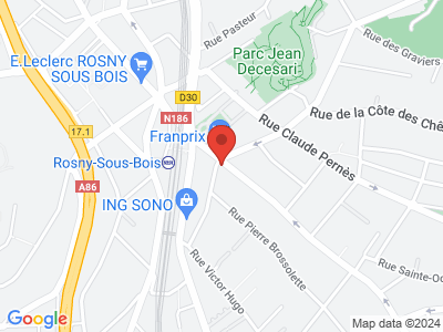 Plan Google Stage recuperation de points à Rosny-sous-Bois proche de Villemomble
