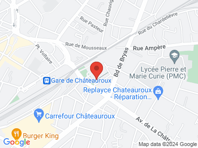 Plan Google Stage recuperation de points à Châteauroux proche de Issoudun