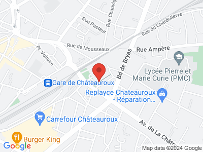 Plan Google Stage recuperation de points à Châteauroux proche de Déols