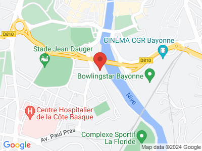 Plan Google Stage recuperation de points à Bayonne proche de Mouguerre