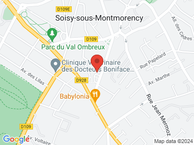 Plan Google Stage recuperation de points à Soisy-sous-Montmorency proche de Eaubonne