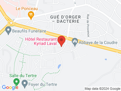 Plan Google Stage recuperation de points à Laval proche de Château-Gontier