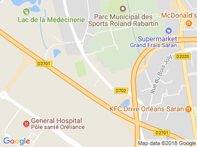 Plan Google Stage recuperation de points à Saran proche de Châteaudun