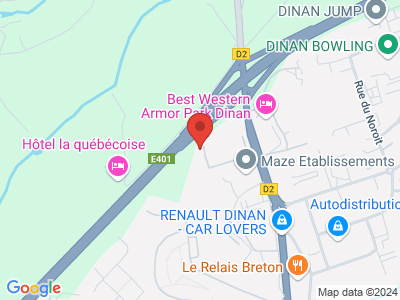 Plan Google Stage recuperation de points à Taden proche de Dinan