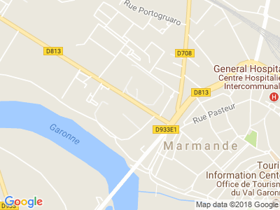 Plan Google Stage recuperation de points à Marmande proche de Samazan