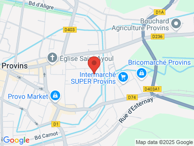 Plan Google Stage recuperation de points à Provins proche de Sens