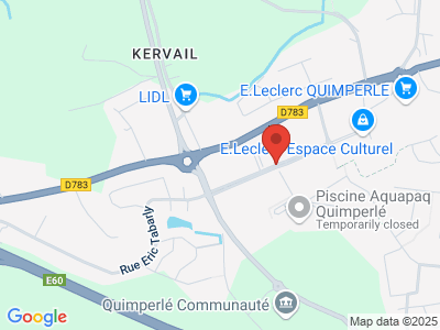 Plan Google Stage recuperation de points à Quimperlé proche de Pontivy
