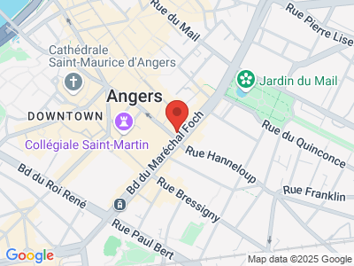 Plan Google Stage recuperation de points à Angers proche de Vihiers