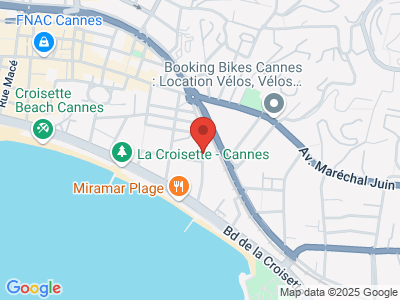Plan Google Stage recuperation de points à Cannes proche de Mandelieu-la-Napoule