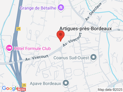 Plan Google Stage recuperation de points à Artigues-près-Bordeaux