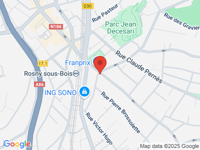 Plan Google Stage recuperation de points à Rosny-sous-Bois proche de Villemomble