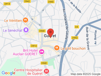 Plan Google Stage recuperation de points à Guéret