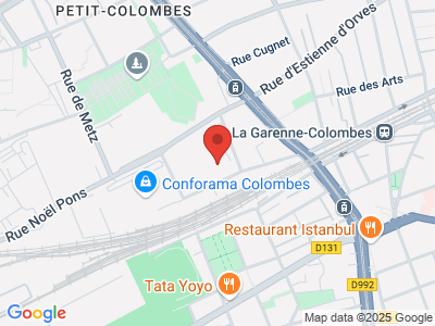 Plan Google Stage recuperation de points à Colombes proche de Bezons