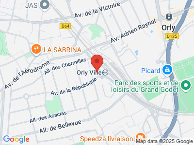 Plan Google Stage recuperation de points à Orly proche de Choisy-le-Roi
