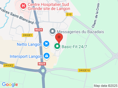 Plan Google Stage recuperation de points à Langon proche de Marmande