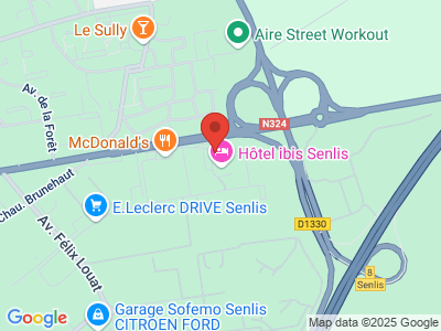 Plan Google Stage recuperation de points à Senlis proche de Monchy-Saint-Éloi