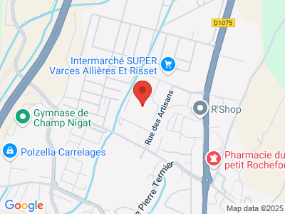 Plan Google Stage recuperation de points à Varces-Allières-et-Risset proche de Grenoble